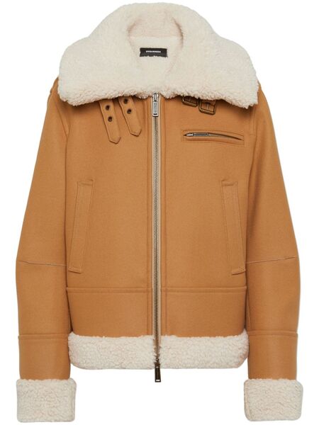  Dsquared2 Easy Faux-shearling Jacket - Neutrals 
