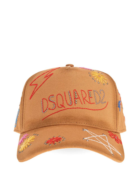  Dsquared2 Embellished-embroidered Baseball Cap - Neutrals 