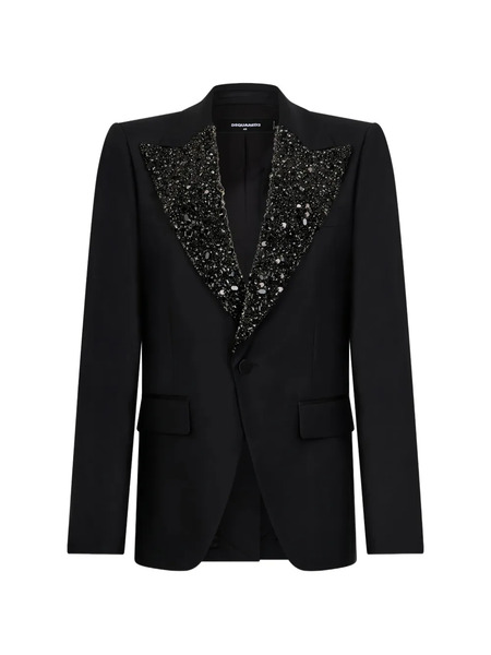  Dsquared2 Embellished-lapels Blazer - Black 