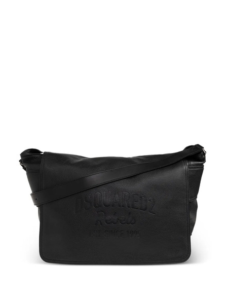  Dsquared2 Embossed Leather Tote Bag - Black 