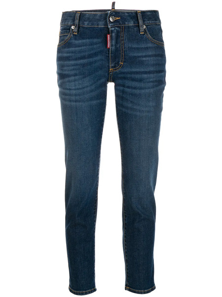  Dsquared2 Embroidered-detail Denim Jeans - Blue 
