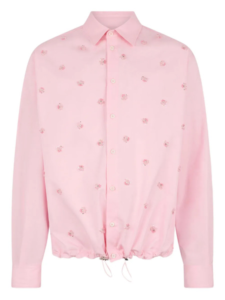  Dsquared2 Embroidered Drawstring Shirt - Pink 