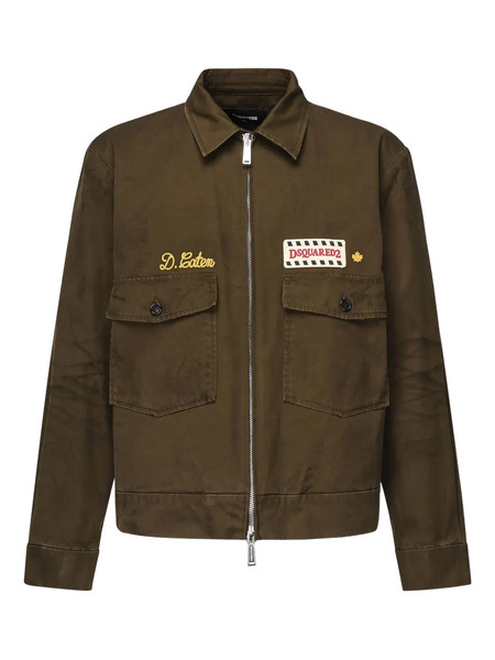  Dsquared2 Embroidered Patch Zip-up Jacket - Green 