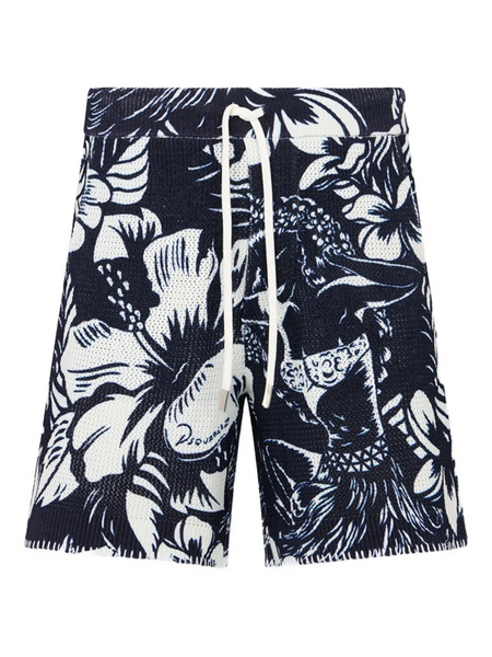  Dsquared2 Floral-pattern Shorts - Blue 
