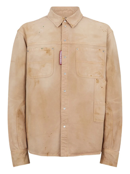  Dsquared2 Garment Dyed Carpenter Shirt - Neutrals 