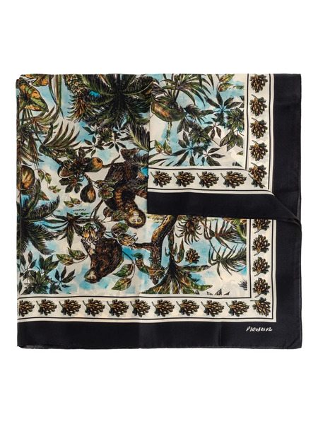  Dsquared2 Graphic-print Silk Scarf - Neutrals 