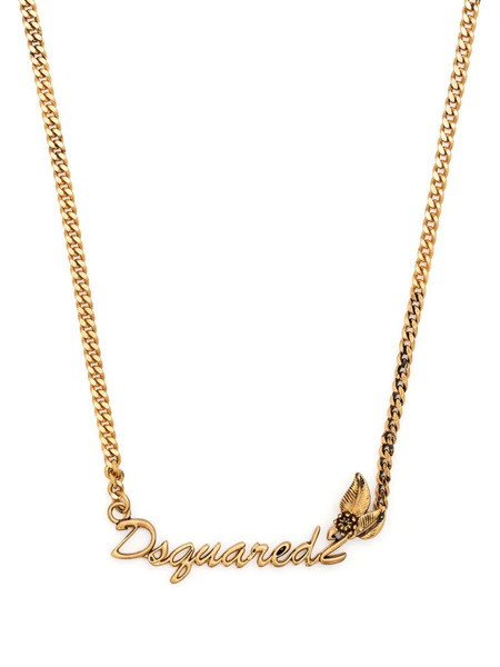  Dsquared2 Hadwriting-charm Chain Necklace - Gold 