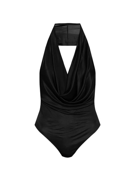  Dsquared2 Halterneck Draped Bodysuit - Black 