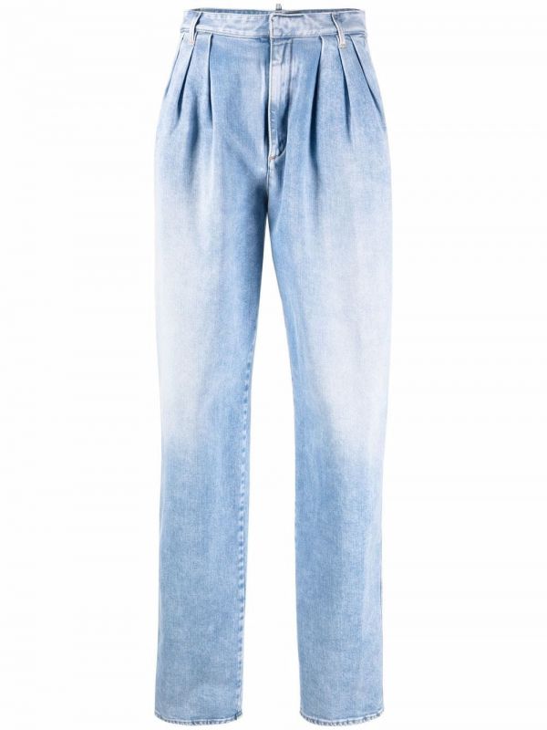  Dsquared2 High-waisted Boxy Jeans - Blue 