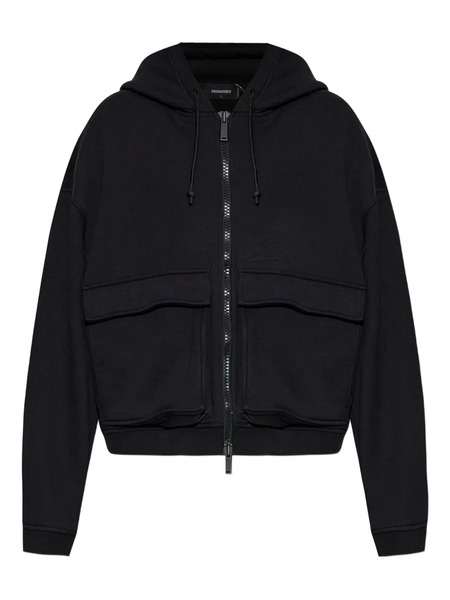  Dsquared2 Hooded Ribbed Jacket - Black 