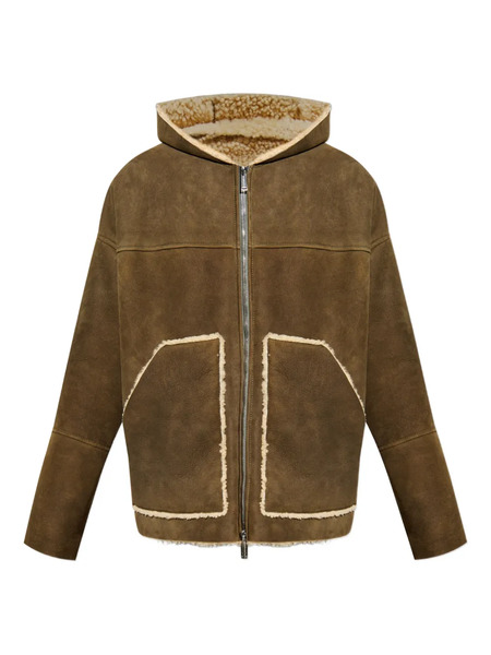  Dsquared2 Hooded Shearling Jacket - Brown 