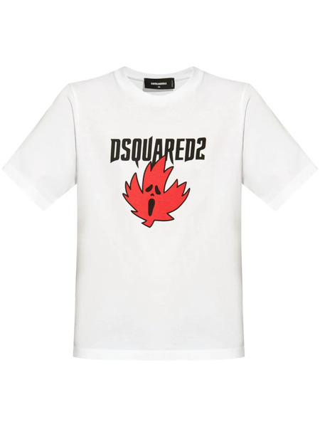  Dsquared2 Horror Maple Leaf-print T-shirt - White 