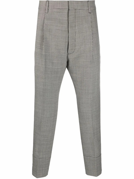  Dsquared2 Houndstooth-patterned Cropped Tailored Trousers - Black 