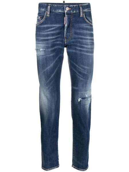  Dsquared2 Icon Distressed Skinny Jeans - Blue 