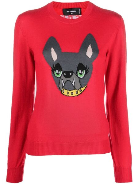  Dsquared2 Icon Dog Knitted Jumper 