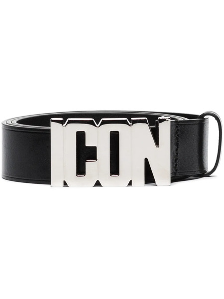  Dsquared2 Icon Plaque Buckle Belt - Black 