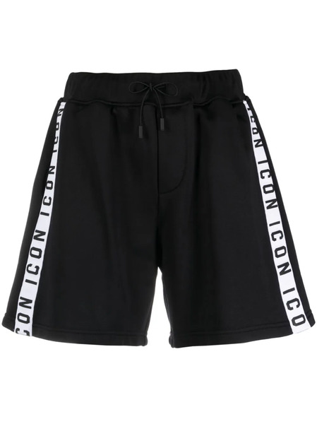  Dsquared2 Icon-stripe Drawstring Shorts - Black 