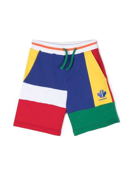 Dsquared2 Kids Colour-block Track Shorts - Blue 