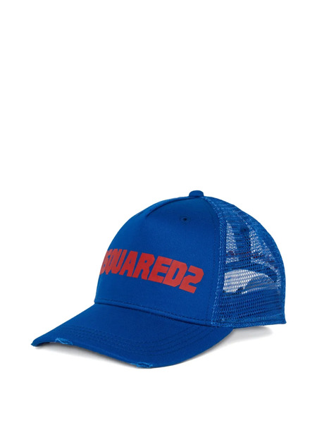  Dsquared2 Kids Distressed-effect Logo-print Baseball Cap - Blue 