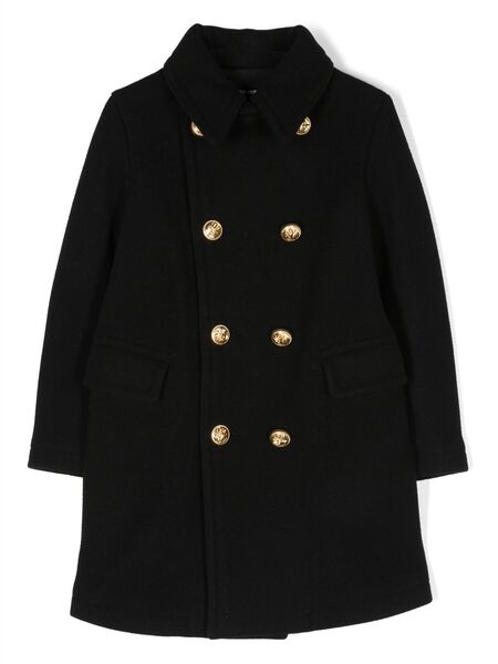  Dsquared2 Kids Double-breasted Wool Blend Coat - Black 