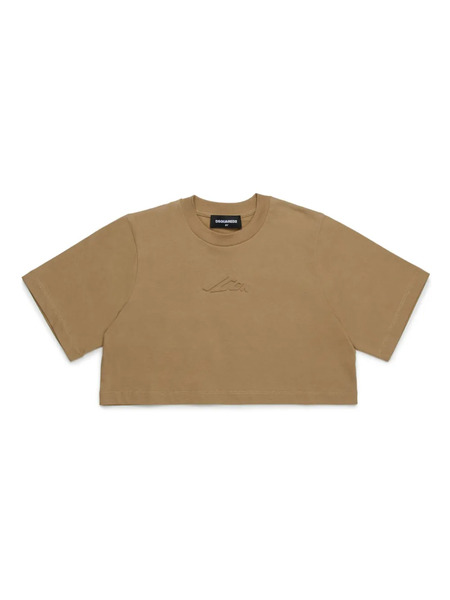  Dsquared2 Kids Embossed-logo T-shirt - Brown 
