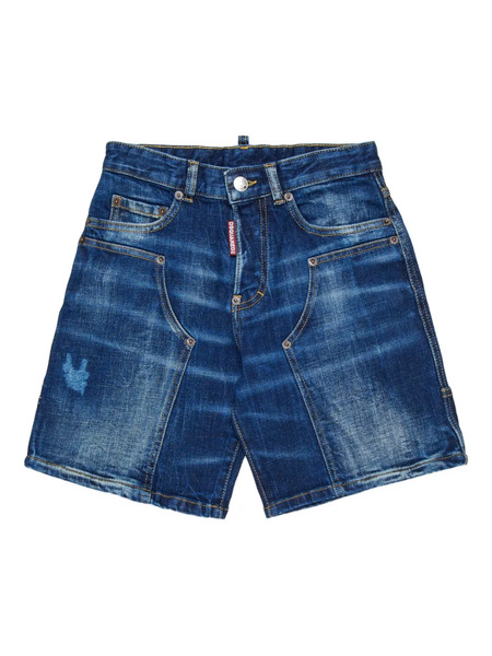  Dsquared2 Kids Five-pockets Denim Shorts - Blue 