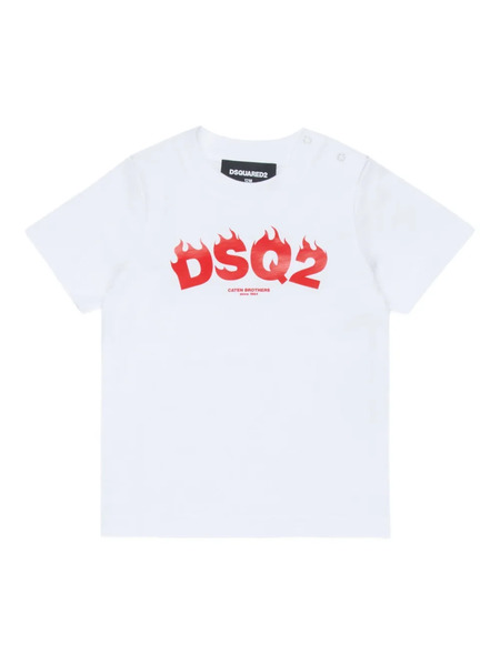  Dsquared2 Kids Flame Graphic T-shirt - White 