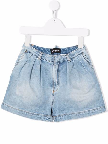  Dsquared2 Kids Flared Denim Shorts - Blue 