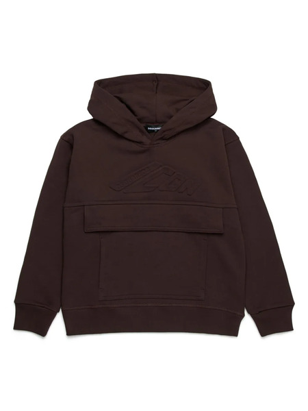  Dsquared2 Kids Icon-embossed Hoodie - Brown 
