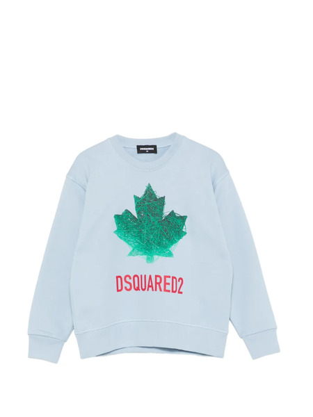  Dsquared2 Kids Leaf-print Sweatshirt - Blue 