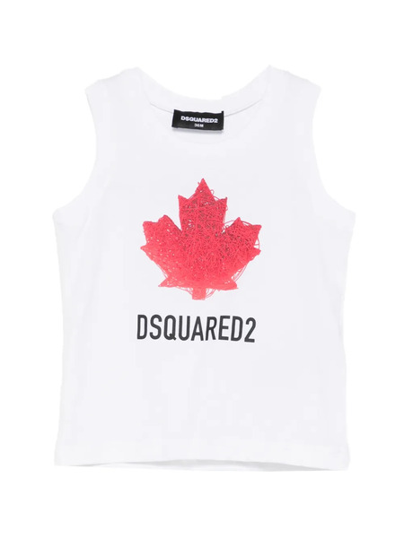  Dsquared2 Kids Leaf Print T-shirt - White 