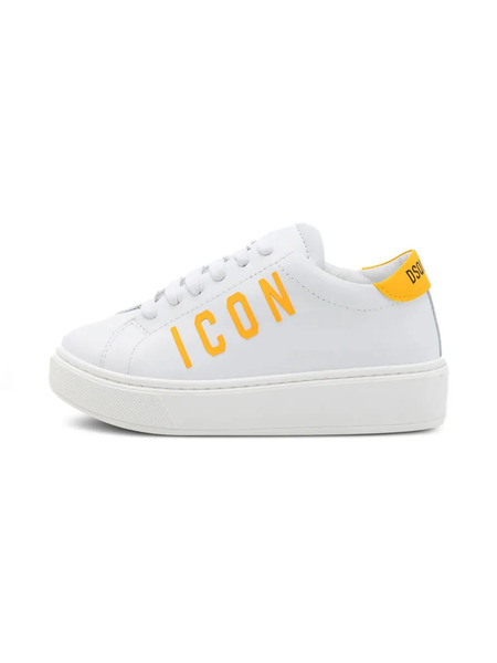  Dsquared2 Kids Leather Sneakers - White 