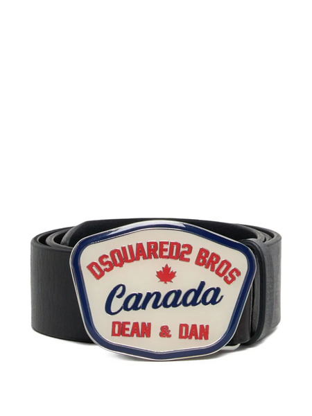  Dsquared2 Kids Logo-buckle Leather Belt - Black 