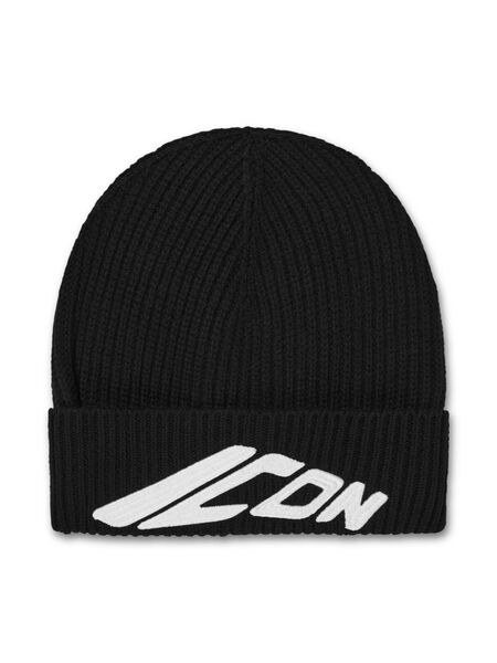  Dsquared2 Kids Logo-embroidered Beanie - Black 