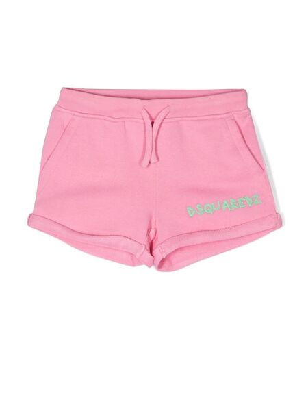  Dsquared2 Kids Logo-embroidered Drawstring Shorts - Pink 