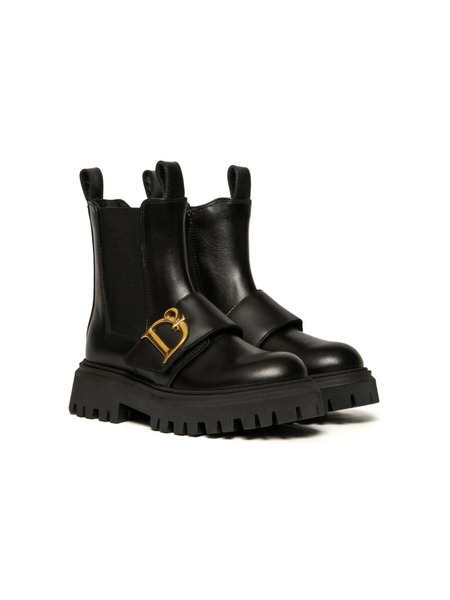  Dsquared2 Kids Logo.-engraved Boots - Black 