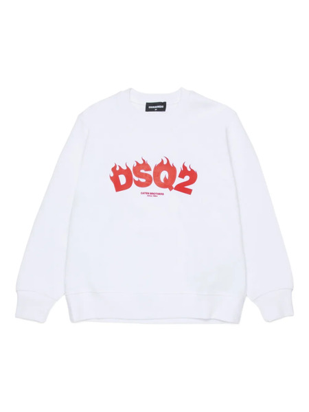 Dsquared2 Kids Logo-graphic Long-sleeve Sweatshirt - White 