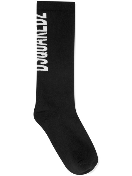 Dsquared2 Kids Logo-jacquard Socks - Black 