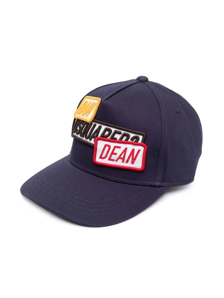  Dsquared2 Kids Logo-patch Cotton Cap - Blue 