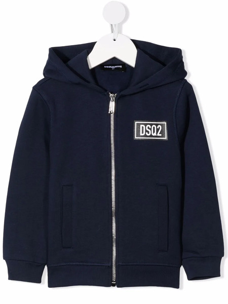  Dsquared2 Kids Logo-patch Hooded Jacket - Blue 