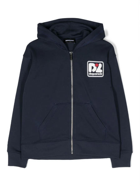  Dsquared2 Kids Logo-patch Hoodie - Blue 