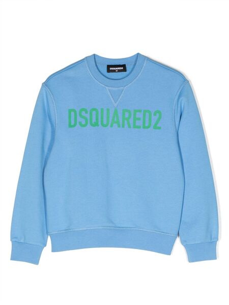 Dsquared2 Kids Logo-print Cotton Sweatshirt - Blue 
