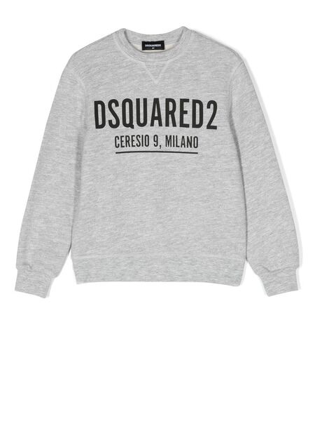  Dsquared2 Kids Logo-print Crewneck Sweatshirt - Grey 