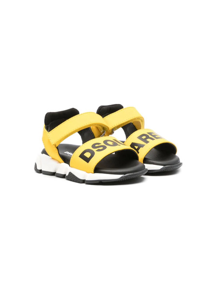  Dsquared2 Kids Logo-print Leather Sandals - Yellow 