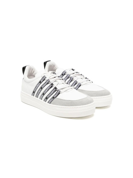  Dsquared2 Kids Logo-print Leather Sneakers - White 