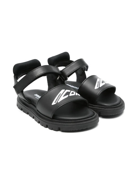  Dsquared2 Kids Logo-print Sandals - Black 