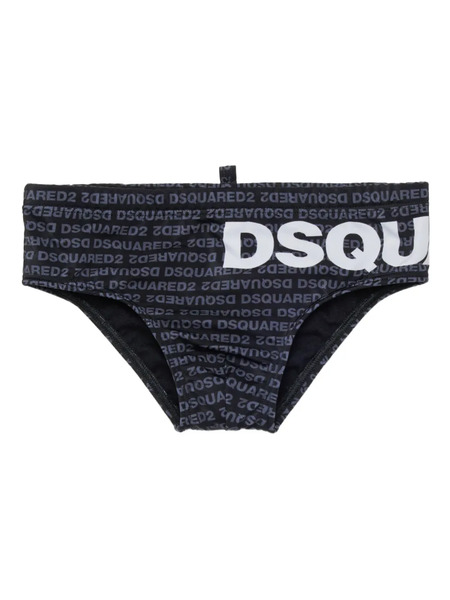  Dsquared2 Kids Logo-print Swim Trunks - Black 