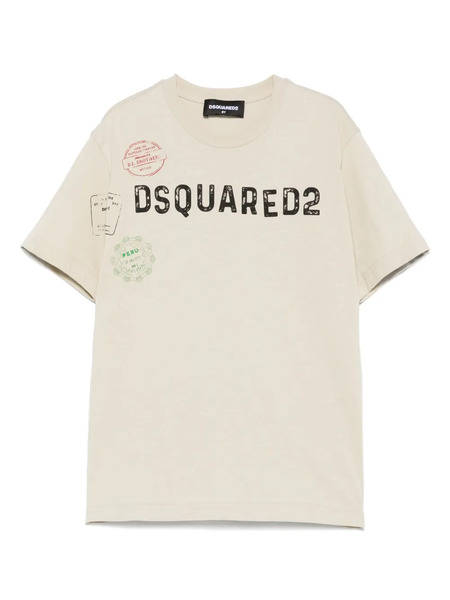  Dsquared2 Kids Logo-print T-shirt - Neutrals 
