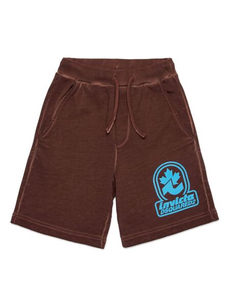  Dsquared2 Kids Logo-print Track Shorts - Brown 