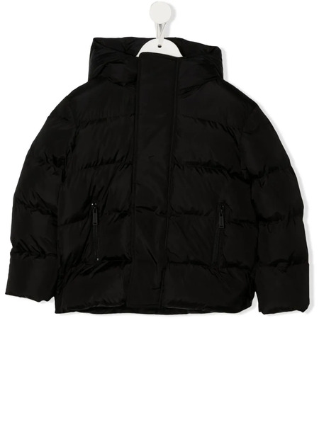  Dsquared2 Kids Logo-print Zip-up Puffer Jacket - Black 